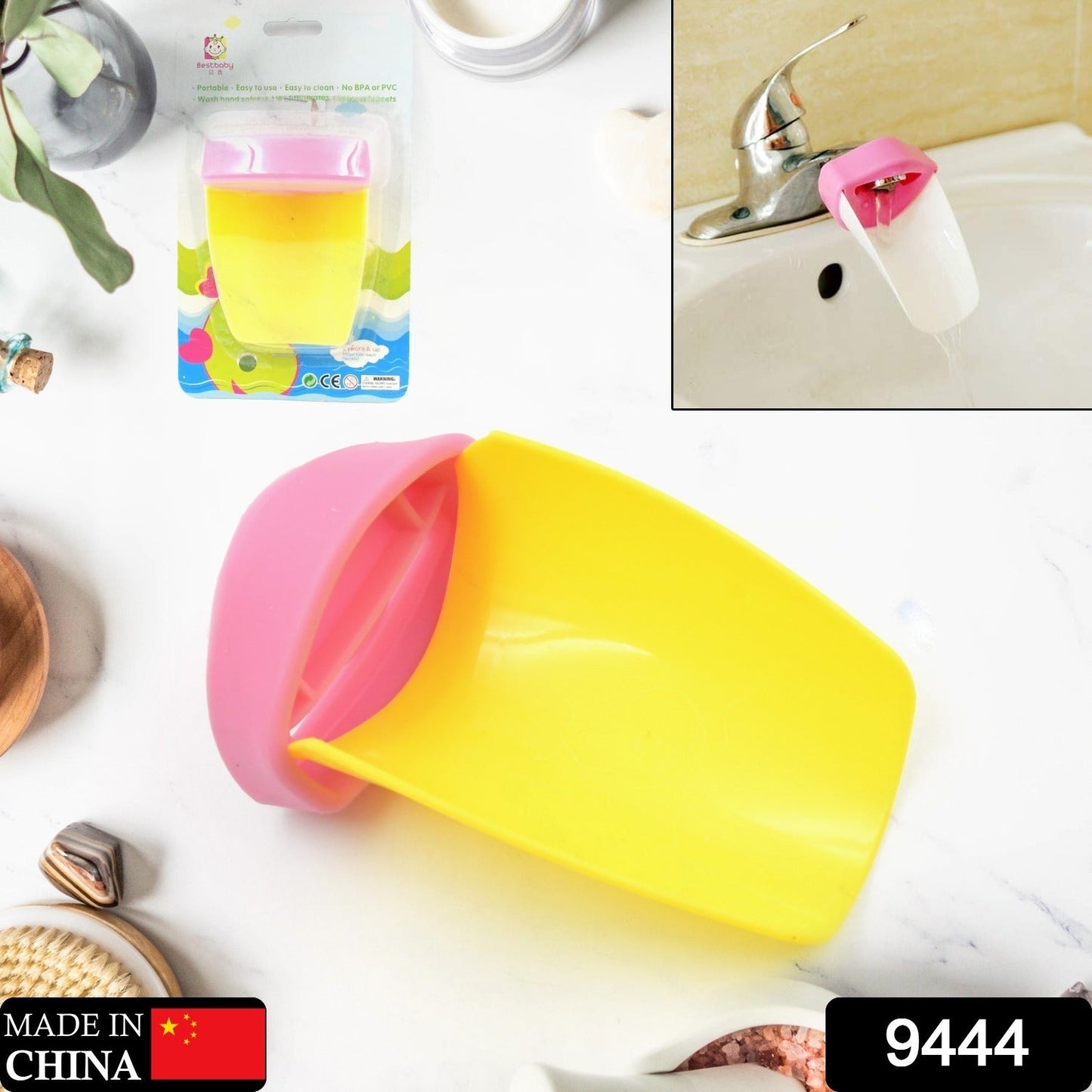 Faucet Extender | Easy Use for Hand Washing for Kids, Toddlers, Babies and Children | Silicone Sink Handle Extender | Fun Hand-Washing Solution | Cute Duck Mouth Design Wash Helper Bathroom Sink for Babies and Children (1 Pc)
