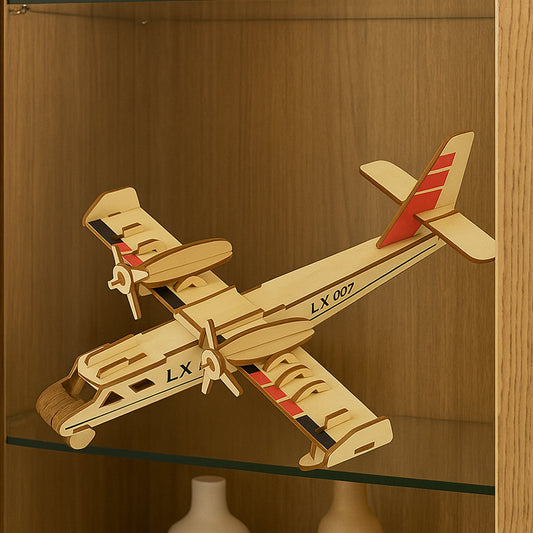 3D Wooden Aircraft Puzzle DIY Assembly Kit