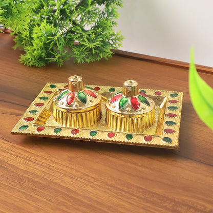 Rakasha Bandhan Special Puja Thali, Kumkum Thali Holder, Pooja Return Gift, Indian Housewarming Gifts, Brother / Bhai / Bhabhi / Sister / Family  Rakhi for Rakshabandhan, Diwali