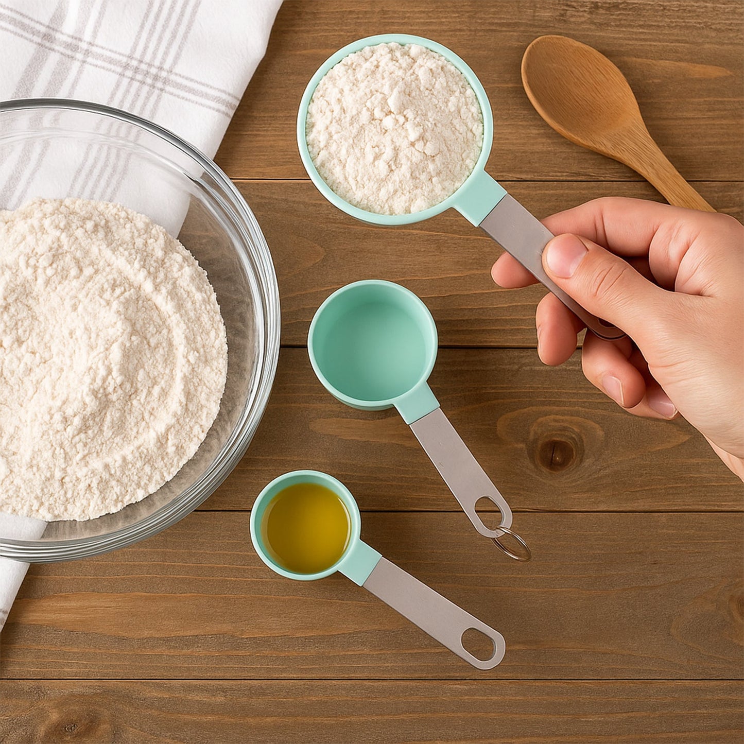 Measuring Cups Set 1/3 Cup (78 ml), 1/4 Cup (59 ml), 1/8 Cup (30 ml)