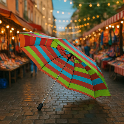 3-Fold Sun & Rain Protective Solid Foldable Umbrella, (1 Pc / Mix Design)