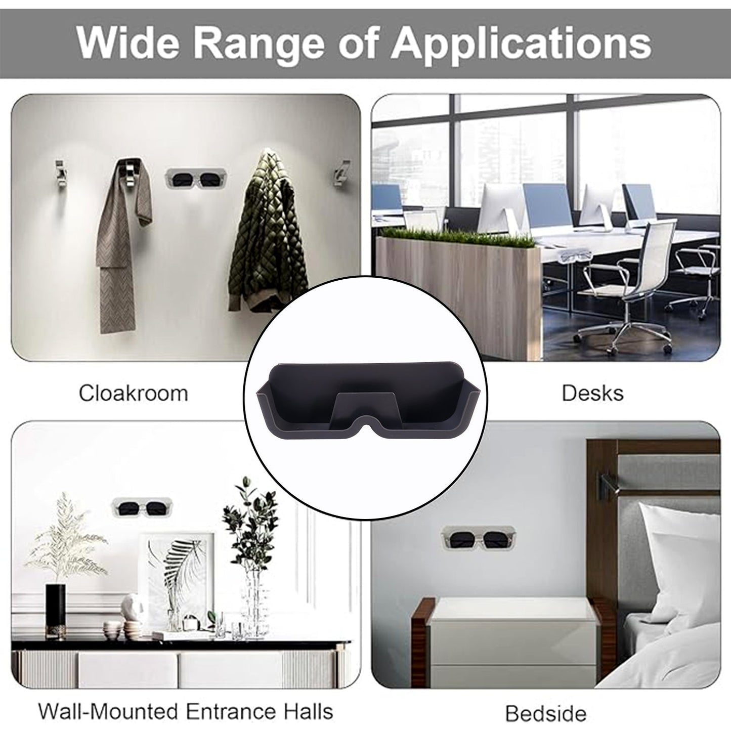 Wall Mounted Sunglasses Holder (Mixcolor & 1 Pc)