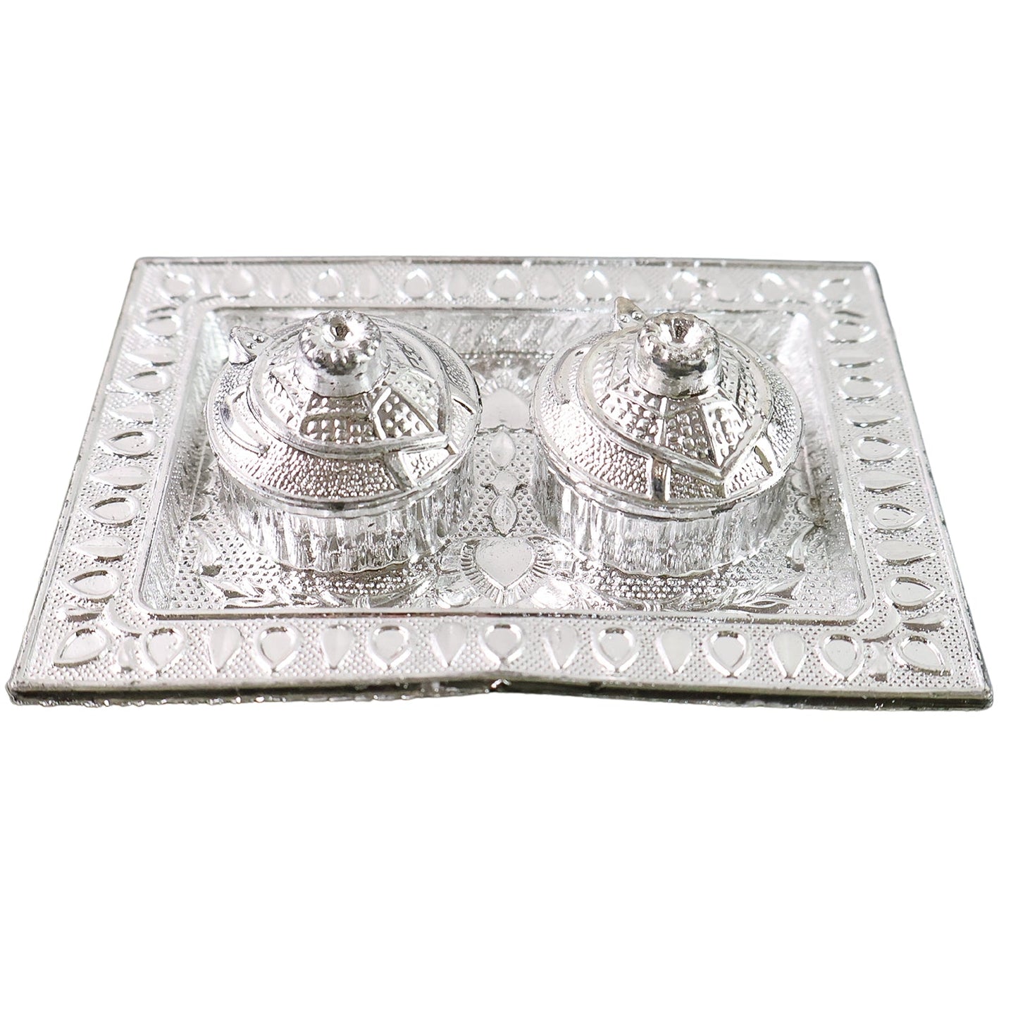 Tray Shape Special Puja Thali (1 Pc / Mix Design)