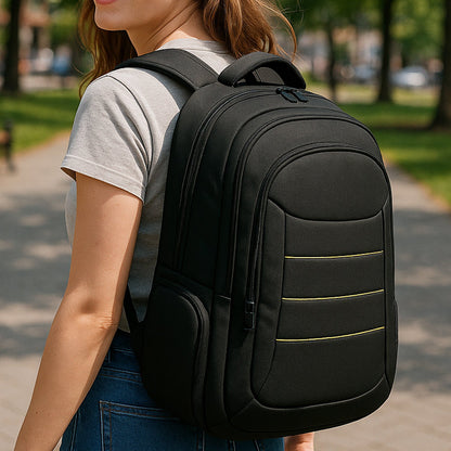 Lightweight Water-Resistant Laptop Bag with Pockets & Adjustable Strap