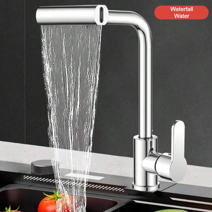 360° Rotating Waterfall Kitchen Faucet – Touch & Swivel Sink Extender (4 In 1 )