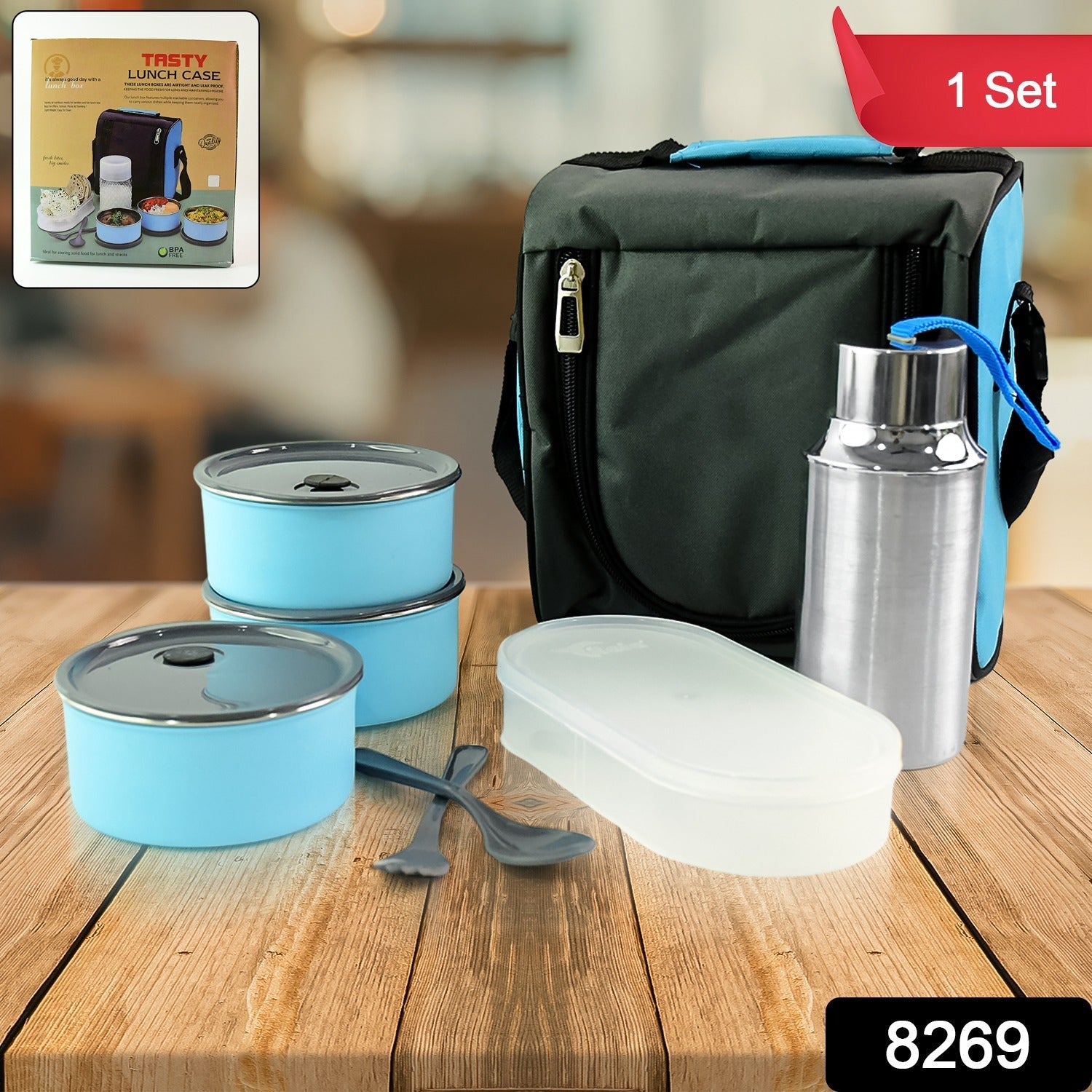 Tasty HeatLock Lunch Box Combo with Stylish Bag