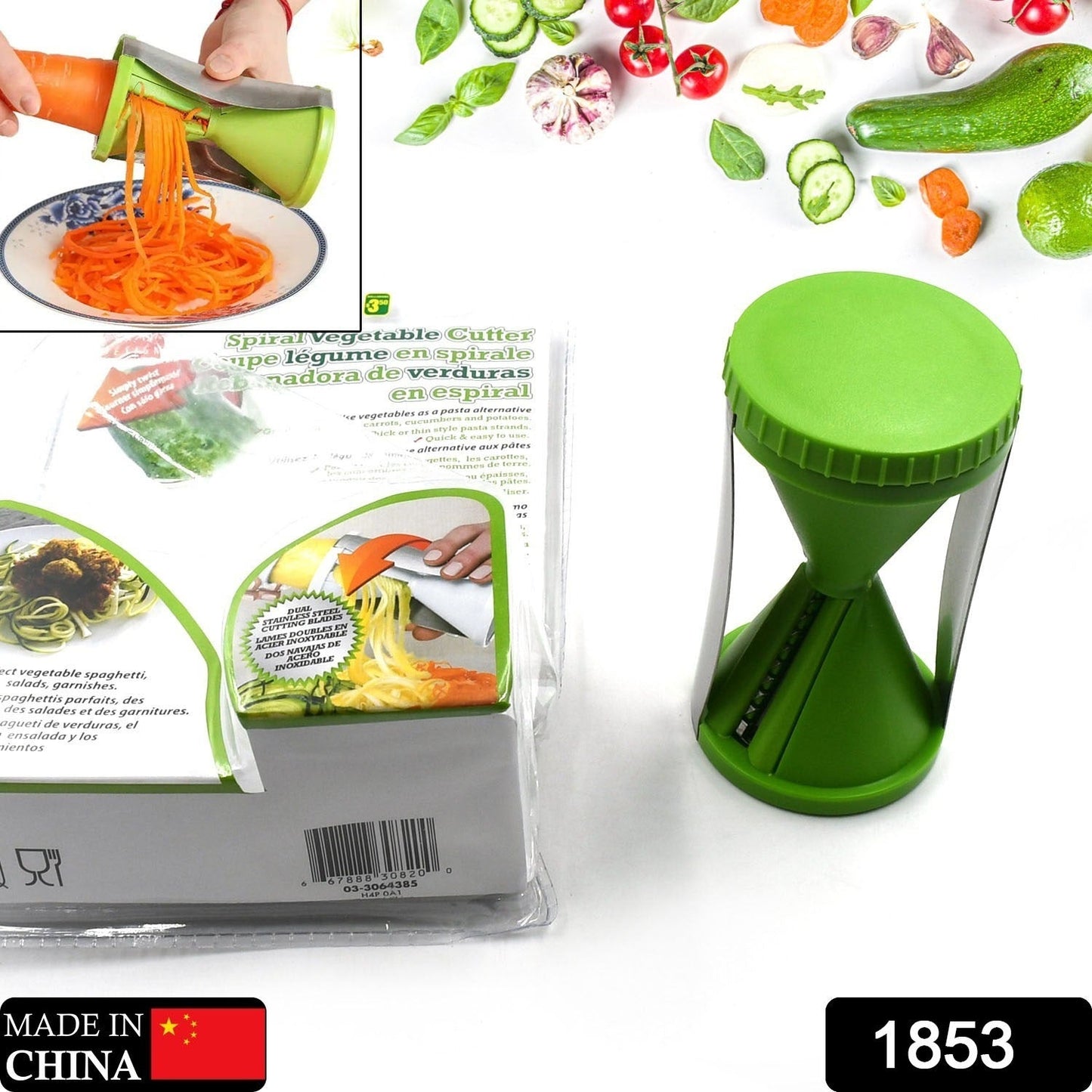 Portable Stainless Steel Handheld Spiralizer & Vegetable Slicer